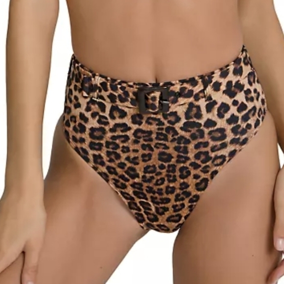 NWT Good American Women Leopard swim bottom sz 1/S - Picture 1 of 10